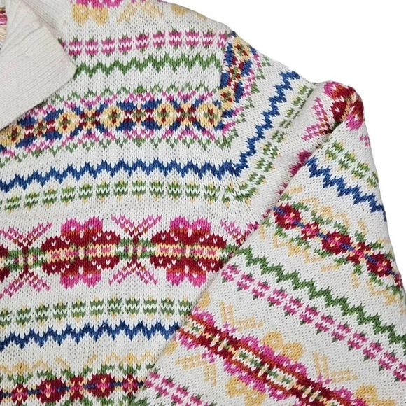 Vintage 2004 Tiara International Cottage Colorful Y2K Cardigan Sweater‎ Size M/L - Picture 8 of 8